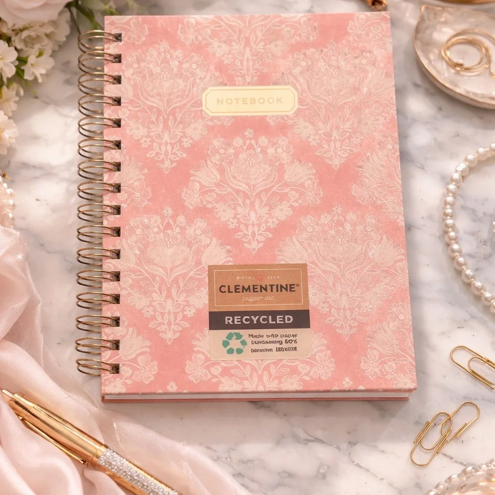 Clementine Pink Floral Notebook